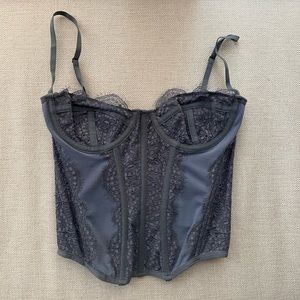 urban outfitters women out from under modern love corset top blue size s